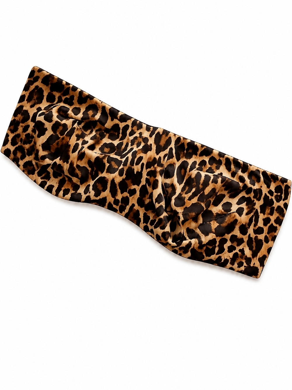 Victoria's Secret Strapless Bandeau Bikini Top Cheetah Print 38DD Animal Print